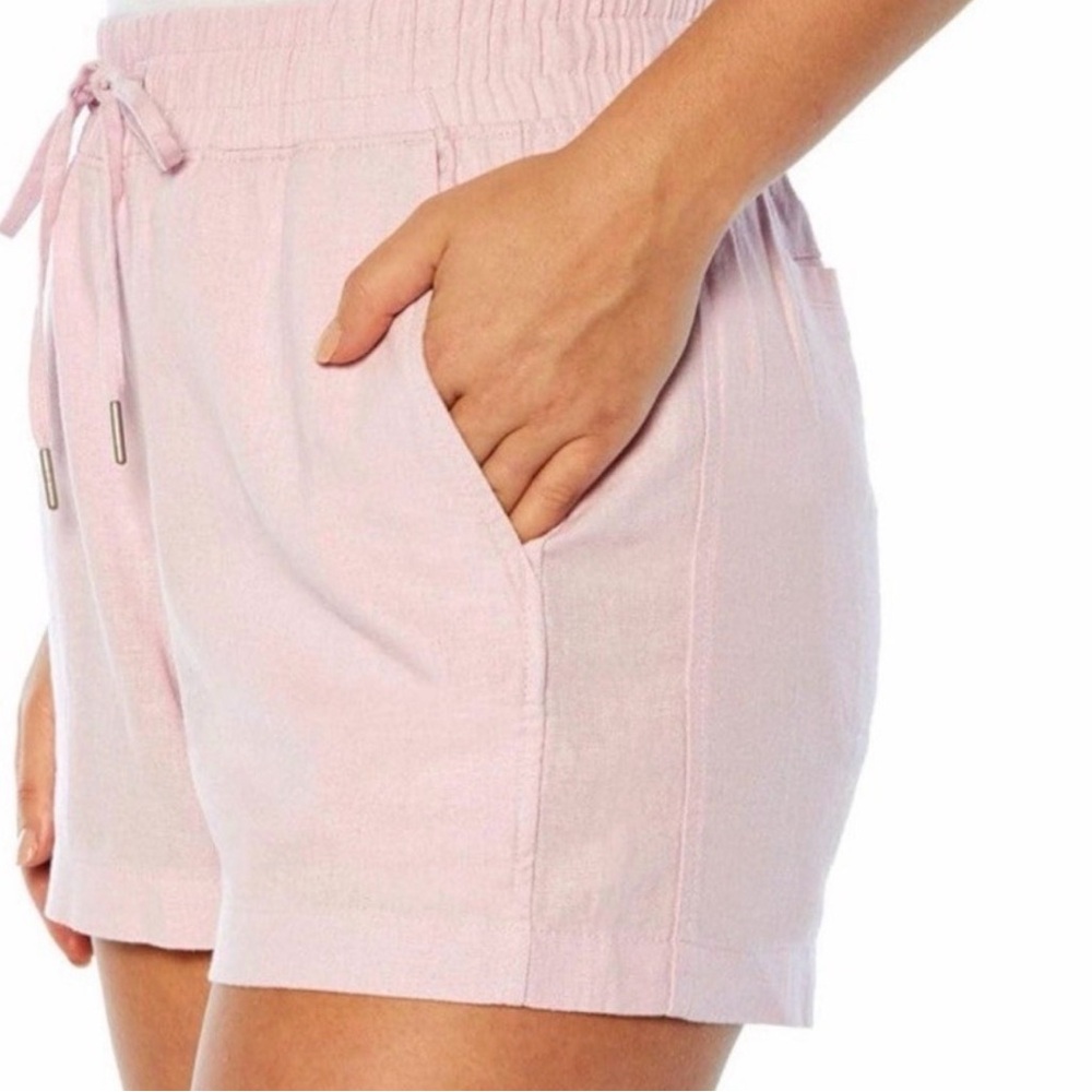 NWT Gap Misty Rose Women's Drawstring Linen Shorts - Picture 2 of 7